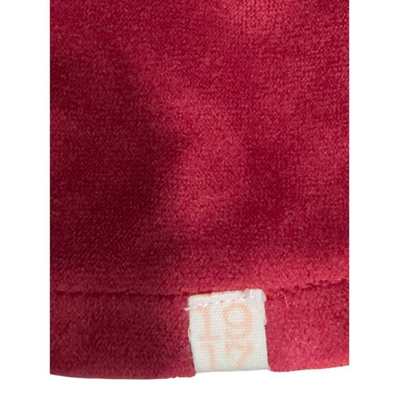 Sovereign Code LA Juniors Women Small Velour Wine TA-DA! Embroidered Top Retro - Picture 6 of 8